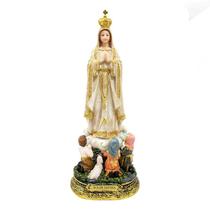 Nossa Senhora de Fatima com Pastores 15,2cm de Resina