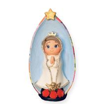 Nossa Senhora de Fátima em Biscuit Oratório Cabaça 19-21 cm - Galinheiro Arte em Cabaça