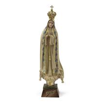 Nossa Senhora de Fatima Portugal Envelhecida Resina 28 cm Nossa Senhora de Fatima Portugal Envelhecida Resina 28 cm