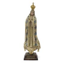 Nossa Senhora de Fatima Portugal Olho de Vidro Resina 25 cm