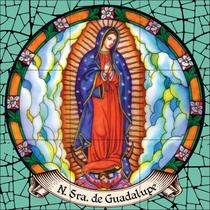 Nossa Senhora de Guadalupe Estilo Vitral 60x60cm - 100% Azulejo Nossa Senhora de Guadalupe Estilo Vitral 60x60cm - 100% Azulejo