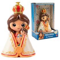 Nossa Senhora De Nazaré Boneca Católica Infantil +4 Meses Figura Bíblica Em Vinil