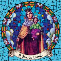 Nossa Senhora Do Carmo Estilo Vitral 60x60cm - 100% Azulejo
