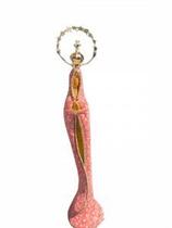 Nossa Senhora do Silencio em gesso(27,5 cm) estilizada tecido pintado (rosa)coroa e esplendor banhada a ouro (5,5 cm ) Nossa Senhora do Silencio em gesso(27,5 cm) estilizada tecido pintado (rosa)coroa e esplendor banhada a ouro (5,5 cm )