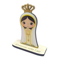 Nossa Senhora Fatima De Mdf Resinada Lembrancinha 13cm