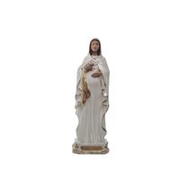 Nossa Senhora Grávida 30cm Perolizada - Gesso Resinado