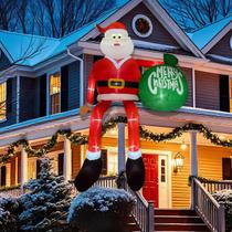 Nosso Papai Noel inflável quente de 4,5 m com luzes LED ao ar livre Nosso Papai Noel inflável quente de 4,5 m com luzes LED ao ar livre