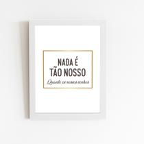 Nossos Sonhos Frase Decorativo Quadro Moldura Branca 60x40cm Nossos Sonhos Frase Decorativo Quadro Moldura Branca 60x40cm
