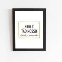 Nossos Sonhos Frase Decorativo Quadro Moldura Preta 60x40cm Nossos Sonhos Frase Decorativo Quadro Moldura Preta 60x40cm