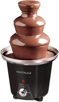 Nostalgia 24 Onças Fonte de Fondue de Chocolate, Capacidade de 1,5 Libra, Fácil de Montar 3 Camadas, Perfeito para Queijo Nacho, Molho de Churrasco, Rancho, Liqueuers, Preto