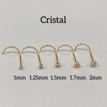 Nostril em ouro 18k com micro zircônia cristal Nostril em ouro 18k com micro zircônia cristal