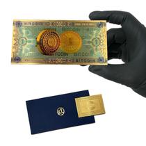 Nota Cédula Bitcoin BTC Criptomoeda Edição Colecionável Hold Crypto Nota Cédula Bitcoin BTC Criptomoeda Edição Colecionável Hold Crypto