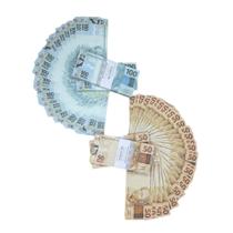 Nota Dinheiro 100 Reais Cédulas Sem Valor Pacote Com 100 Un - lagunnas