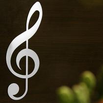 Nota Musical - Clave de Sol - Quadro Parede - Inox Escovado