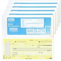Nota Promissória Amarela Kit 5 blocos 50fls Grande Tilibra Ideal para Organização Financeira Parcelamentos Crediário