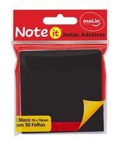 Notas adesivas black 76mmx76mm -c/50 fls
