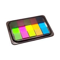 Notas Adesivas Fluorescentes PET Multicores 1/6/8 Unidades Para Estudantes E Escritório, Marcadores