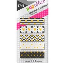 Notas adesivas Marca páginas papel Pop Office Gold Tris Brc