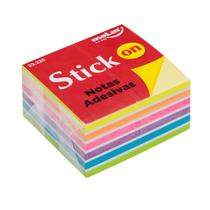 Notas adesivas molin-6 cores neon+branco-76x76mm-c/400 fls