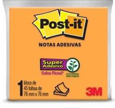 Notas Adesivas Post-it c/ 45 folhas Laranja - 1 unidade