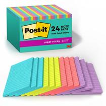 Notas Adhesivas 3M Post-it Súper Adhesivas 4x6 cm 24 Bloques Notas Adhesivas 3M Post-it Súper Adhesivas 4x6 cm 24 Bloques