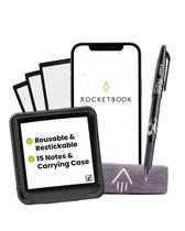 Notas Adhesivas Rocketbook Reutilizables 7,6x7,6 cm Negras (15 unidades) con Bolígrafo y Estuche Notas Adhesivas Rocketbook Reutilizables 7,6x7,6 cm Negras (15 unidades) con Bolígrafo y Estuche