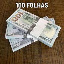 Notas de 100 dólar cenográficas (sem valor) kit 100 folhas
