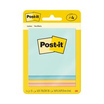 Notas de post-it 7,6 x 7,6 cm, 4 blocos, cores pastel