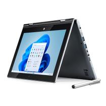 Notebook 2 em 1 Positivo DUO C4128B Intel Celeron Dual-Core Windows 11 Home Full HD 11.6" Touchscreen - Cinza - Inclui Microsoft 365*