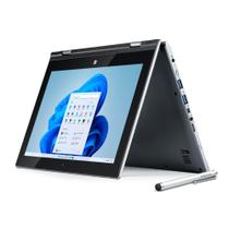 Notebook 2 em 1 Positivo DUO C4128BP-4 Intel Celeron Dual-Core Windows 11 Home Full HD 11.6" Touchscreen - Cinza - Inclui Microsoft 365*