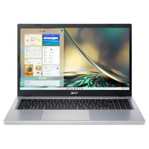 Notebook Acer Aspire 3, AMD Ryzen 3 7320U, A315-24P-R3TV, Tela 15.6LED, 4GB,256GB SSD, Win 11, Prata