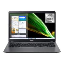 Notebook Acer Aspire 3 Intel Core i3 10a Geração 1005G1 8GB DDR4 512GB SSD NVMe 15.6" Windows 11 A315-56-33QA