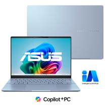 Notebook Asus VivoBook S 14, Core Ultra7, 32GB, 1TB GB SSD, Tela de 14" OLED, Mist Blue - S5406SA-PP097W Notebook Asus VivoBook S 14, Core Ultra7, 32GB, 1TB GB SSD, Tela de 14" OLED, Mist Blue - S5406SA-PP097W