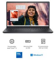 Notebook Dell Inspiron I15-i1300-a15p Core 3 8gb 512gb W11 Preto Notebook Dell Inspiron I15-i1300-a15p Core 3 8gb 512gb W11 Preto