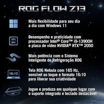 Notebook Gamer Asus ROG Flow Z13 GZ301VF 13,4" 165Hz MU025W 16gb memoria 512ssd corei9