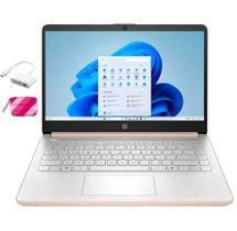 Notebook HP 14" Intel N150 16GB RAM 128GB Armazenamento Rose Gold
