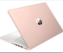 Notebook HP Laptop 14 DQ6015dx Rosa Processador Intel N150 128GB ROM 4 GB RAM