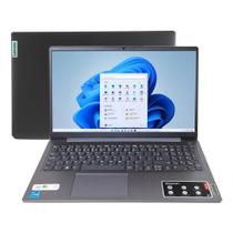 Notebook Lenovo 15.6" IdeaPad 3i i3-1115G4, 4Gb, SSD 256GB, Intel UHD Graphics, Windows 11, Câmera 720p com privacidade 82MD000ABR Cinza LENOVO