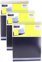 Notebook Mead Legal Pad Top Spiral Wide Ruled 70 folhas, pacote com 3 Notebook Mead Legal Pad Top Spiral Wide Ruled 70 folhas, pacote com 3