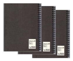 Notebook MUJI Double Ring, tamanho A5, 80 folhas, pacote com 3 Notebook MUJI Double Ring, tamanho A5, 80 folhas, pacote com 3