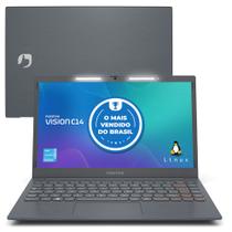 Notebook Positivo Vision C14 Intel Celeron Linux 4GB 128GB eMMC 14” HD Lumina BAR Cinza