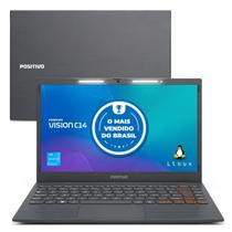 Notebook Positivo Vision C14 Lumina BA Tela 14.1" Celeron 8GB 128GB eMMC Linux Cinza - C8128AI-14
