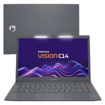 Notebook Positivo Vision C4128A-14 Tela 14.1", Intel Celeron, 128GB, 4GB RAM, Windows 11, Cinza