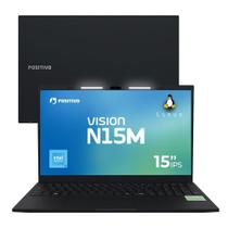 Notebook Positivo Vision N15M Intel N100 Linux 8GB RAM 256GB SSD Wi-Fi 6 - 15,6" Full HD IPS Minitela - Preto