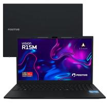 Notebook Positivo Vision R15M, Ryzen 7-5825U, 16GB RAM, SSD 512GB, Tela 15" Full HD IPS, Wi-Fi 6, Linux Preto