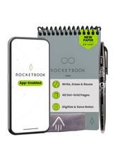 Notebook Rocketbook Mini 9x14 cm, reutilizável, pontilhado, habilitado para aplicativo Notebook Rocketbook Mini 9x14 cm, reutilizável, pontilhado, habilitado para aplicativo