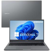 Notebook Samsung Book Intel Core i3 1115G4 11ª Geração 4.10Ghz, 4GB DDR4, 256GB SSD NVMe, Tela Full HD 15.6", Windows 11, Cinza - NP550XDA-KV3BR