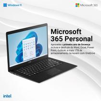 Notebook Ultra, com Windows 11 Home, Processador Intel Celeron, Memória 128GB 4GB Ram, Tela HD 14,1 Preto - UB240
