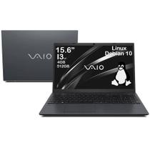 Notebook Vaio FE15 15.6 Polegadas FHD I3-1215U 4GB SSD 512GB Linux Debian 10 Cinza Escuro