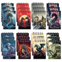 Notebooks Mini Dragon Yoirrat, pacote com 24 para meninos e meninas